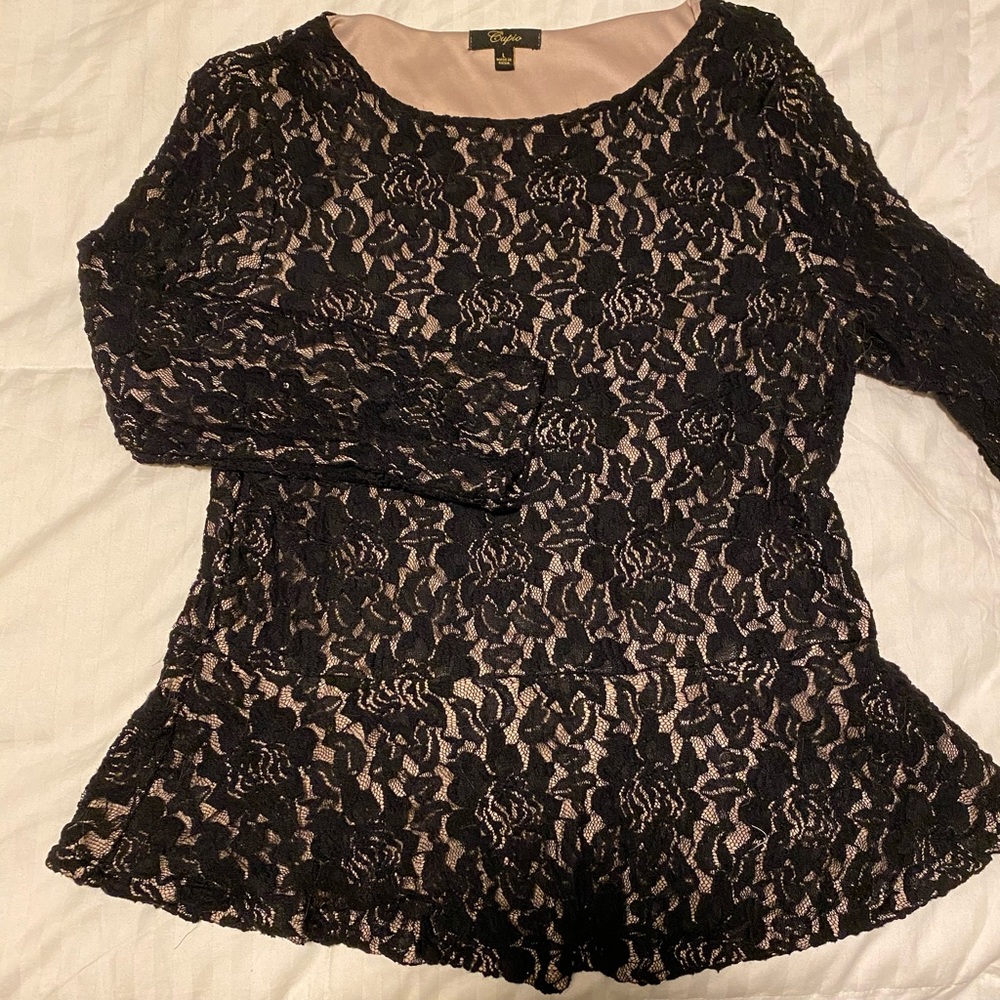 Black lace top!